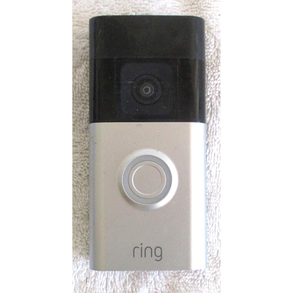 Ring Battery Doorbell Plus Smart Video Doorbell Silver Black Model 5F77E9